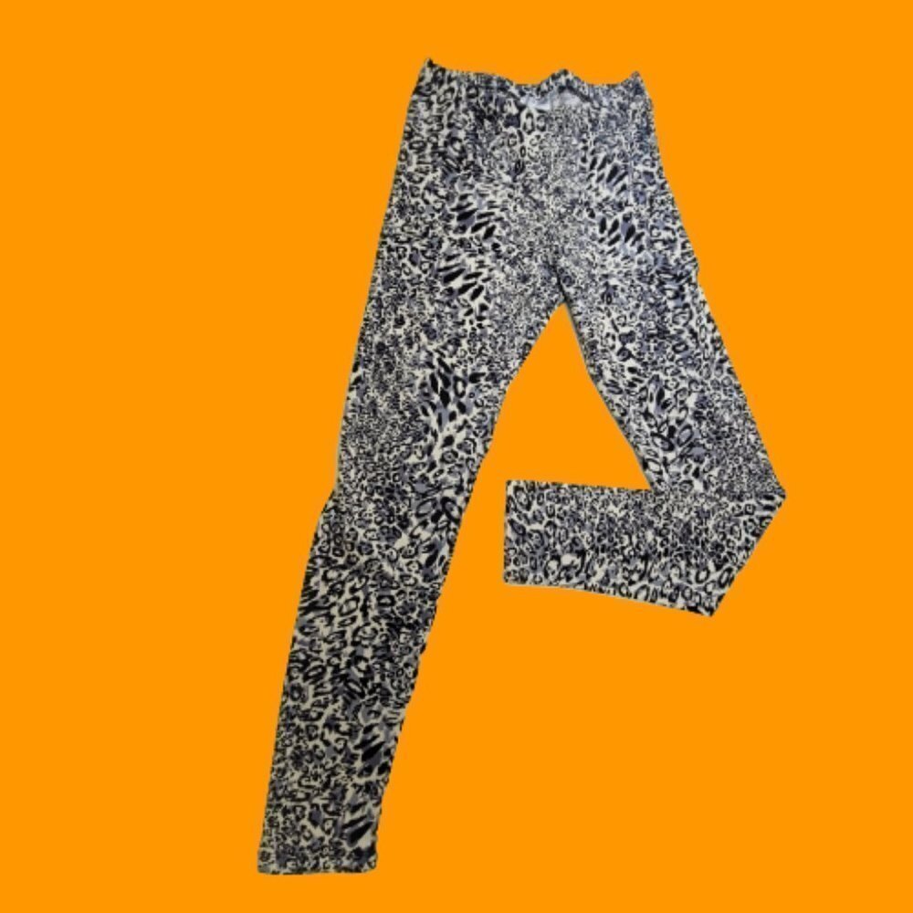 Black and White Animal Print Leggings Size S